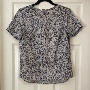 H&M Black and White Boxy Blouse